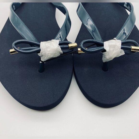 NWT Kate Spade New York Foxy Women’s Bow Sandals Navy 11B - Picture 2 of 9